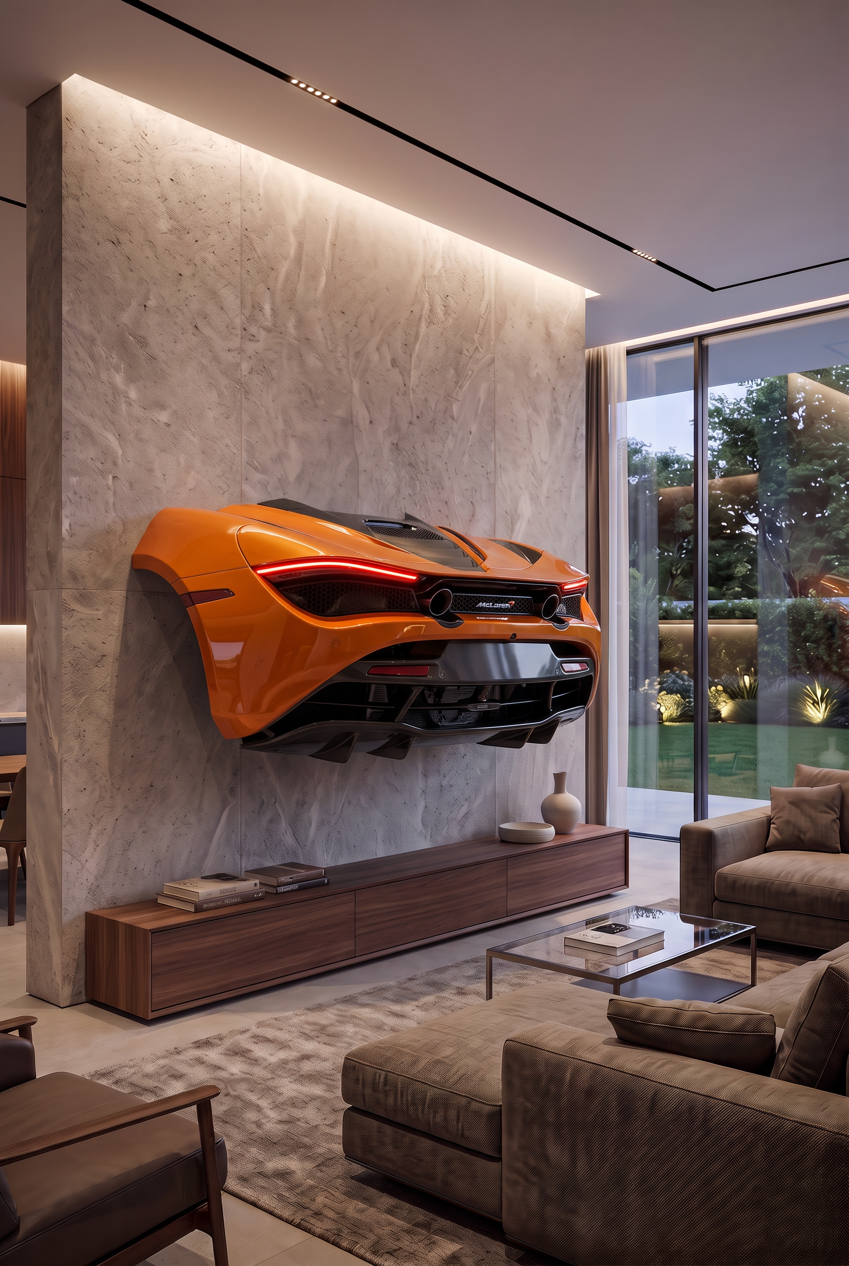 McLaren 720 Heck - Beleuchtetes 3D Wandobjekt
