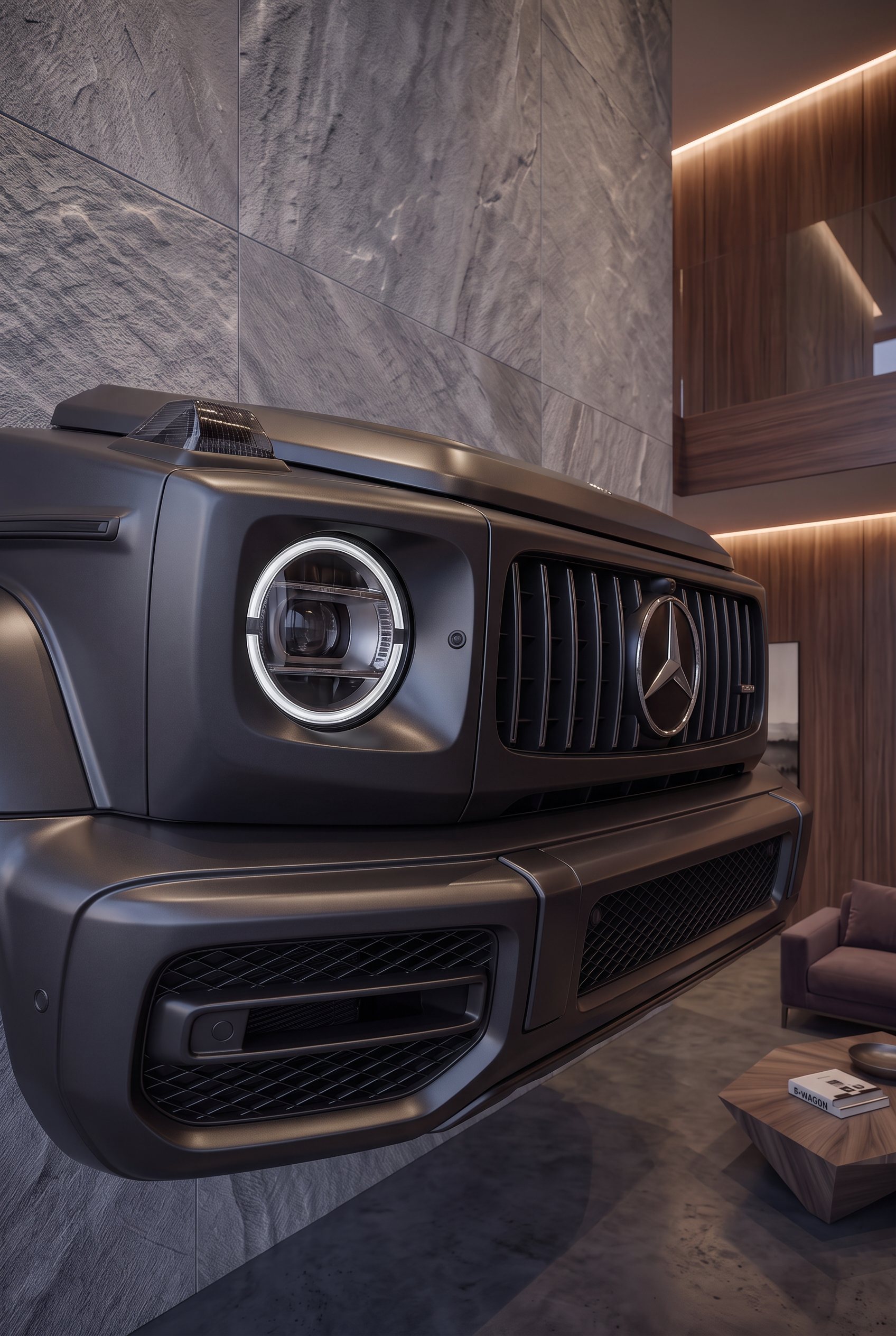 MERCEDES G63 AMG Front – Beleuchtetes 3D Wandobjekt