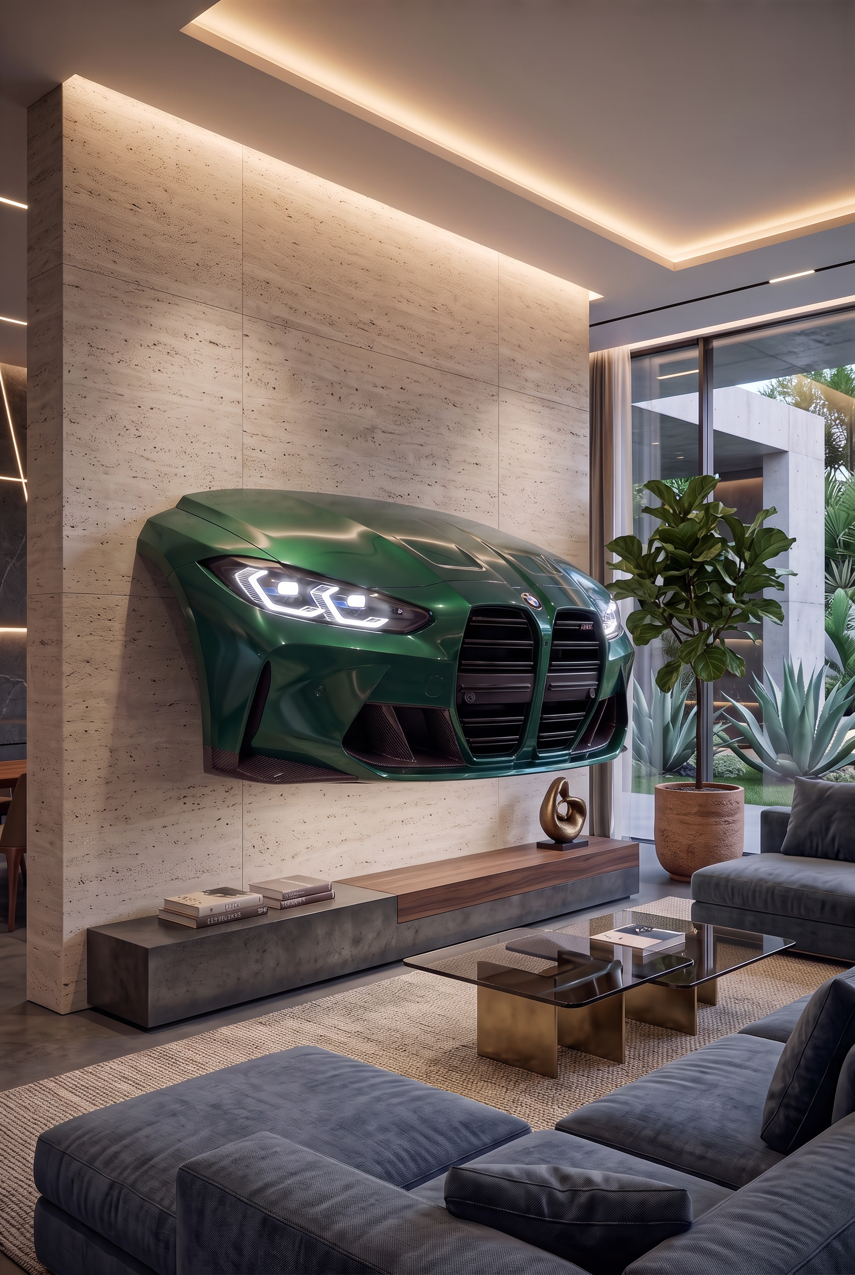 BMW M3/4 Front – Beleuchtetes 3D Wandobjekt