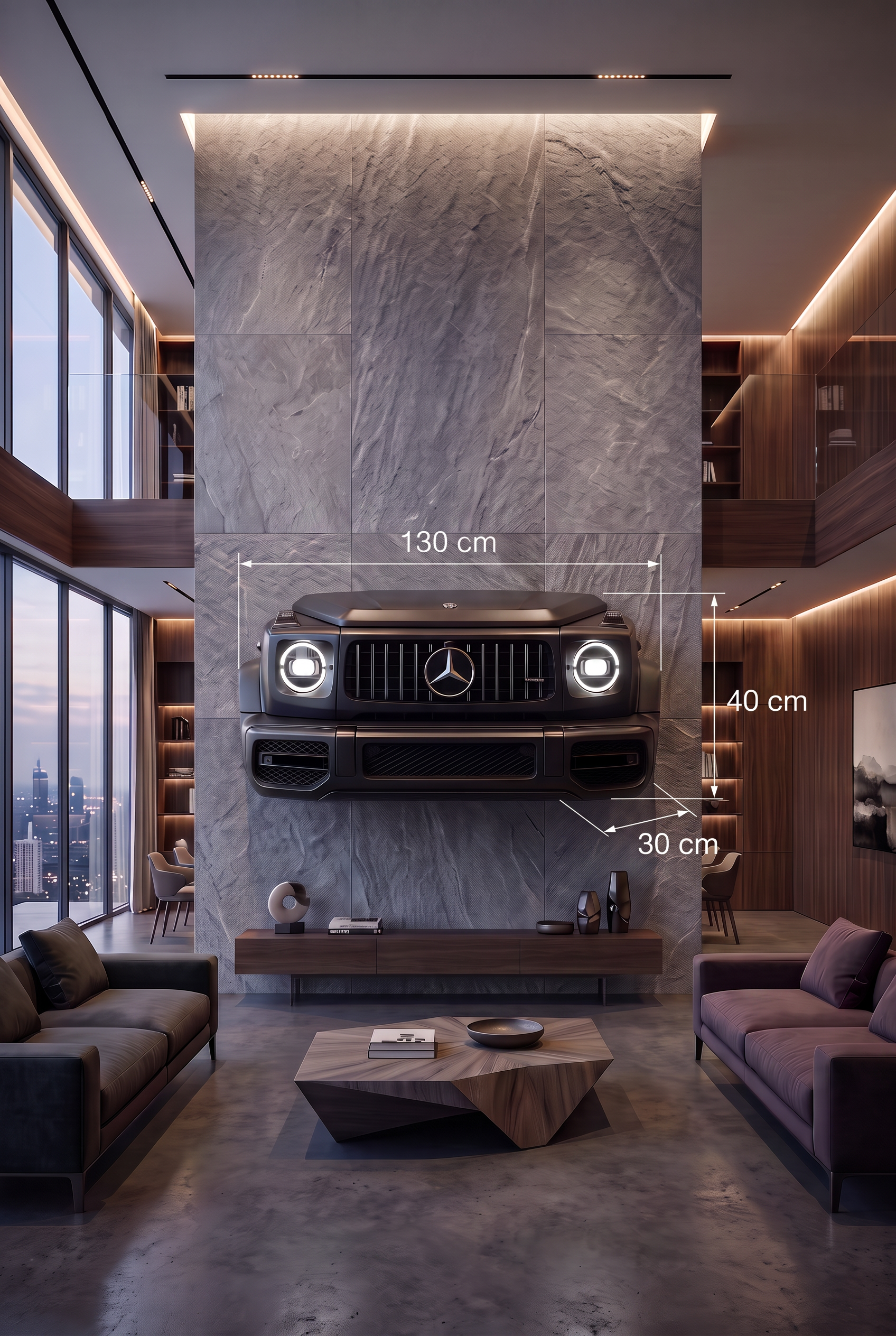MERCEDES G63 AMG Front – Beleuchtetes 3D Wandobjekt