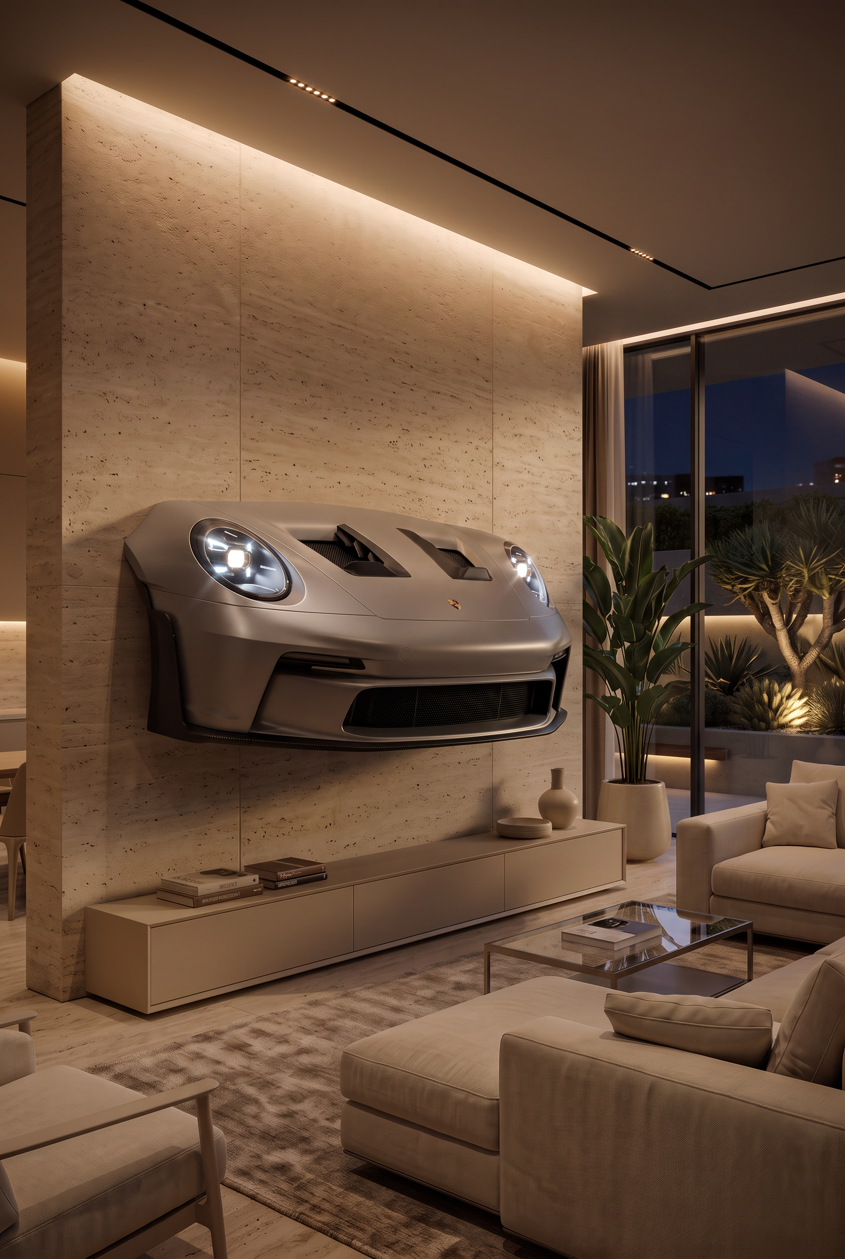 GT3 RS Front – Beleuchtetes 3D Wandobjekt