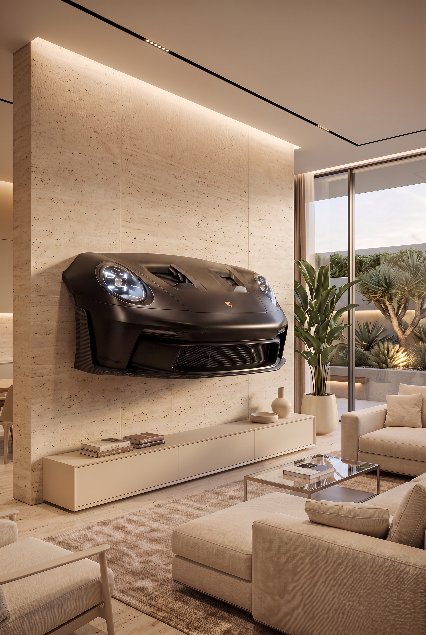 GT3 RS Front – Beleuchtetes 3D Wandobjekt