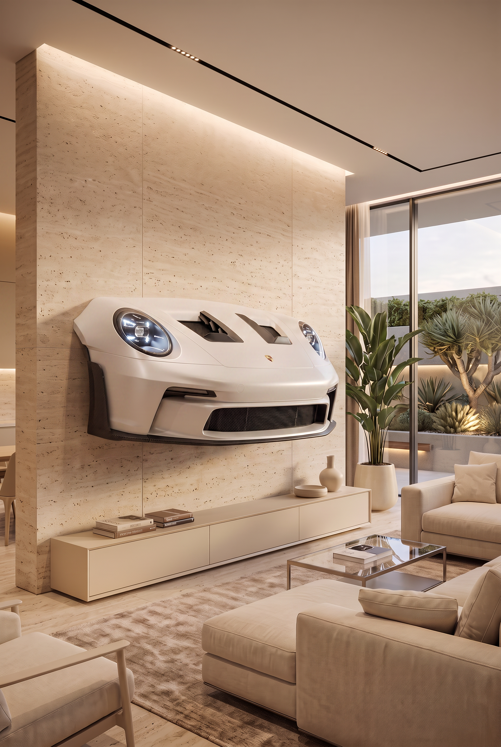 GT3 RS Front – Beleuchtetes 3D Wandobjekt