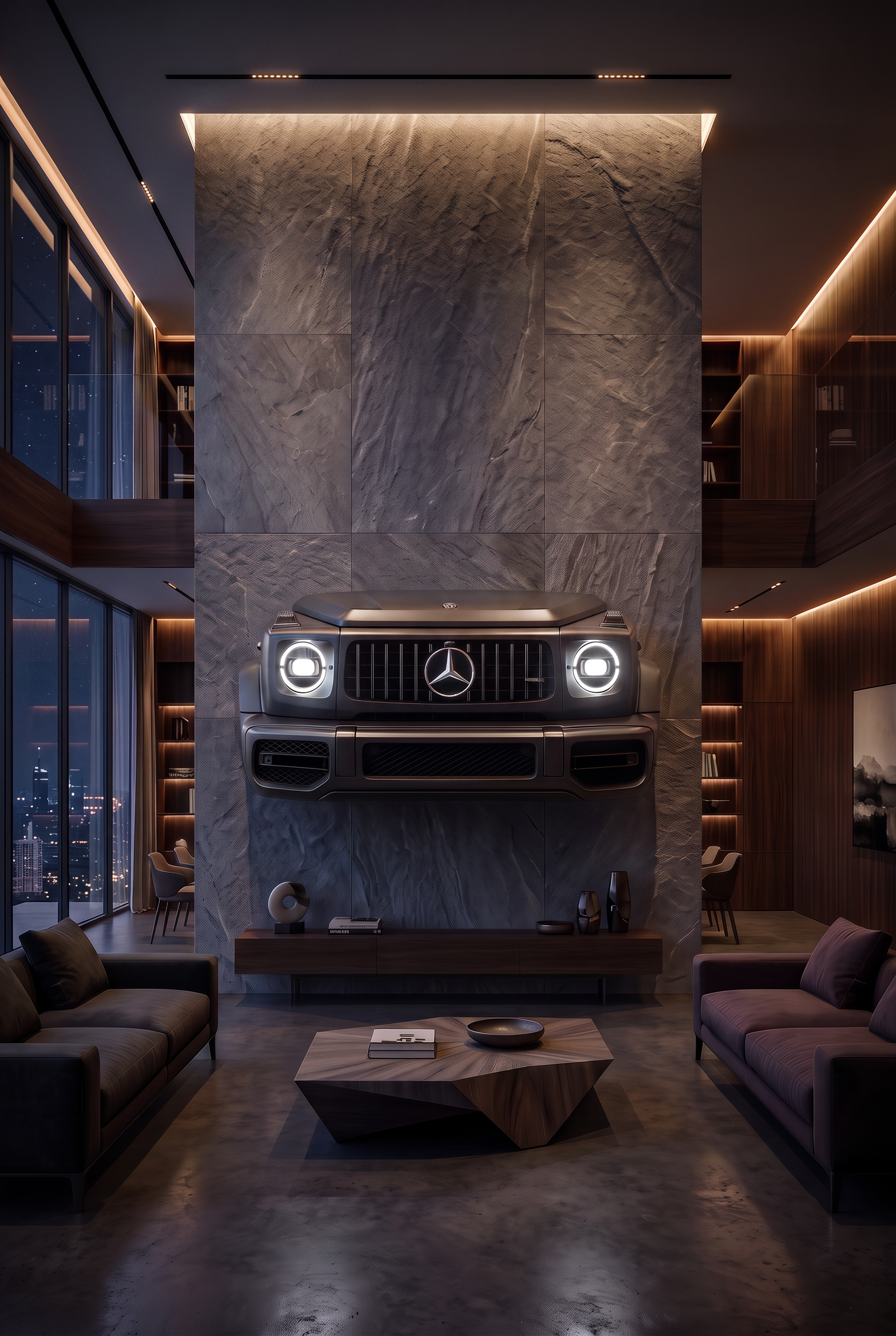 MERCEDES G63 AMG Front – Beleuchtetes 3D Wandobjekt