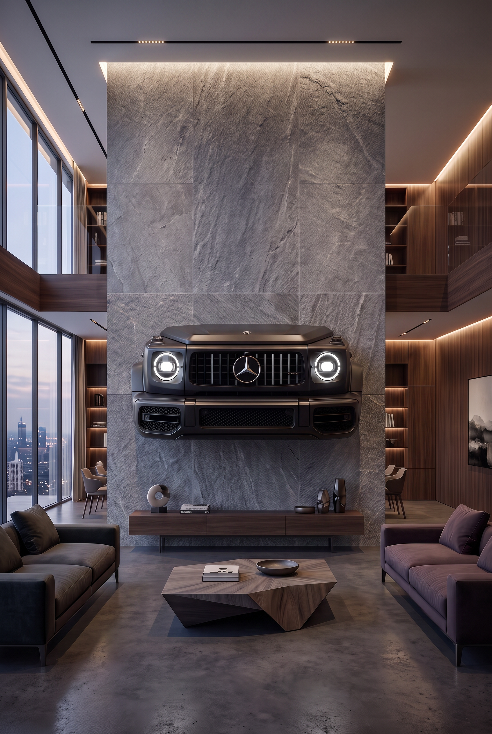 MERCEDES G63 AMG Front – Beleuchtetes 3D Wandobjekt