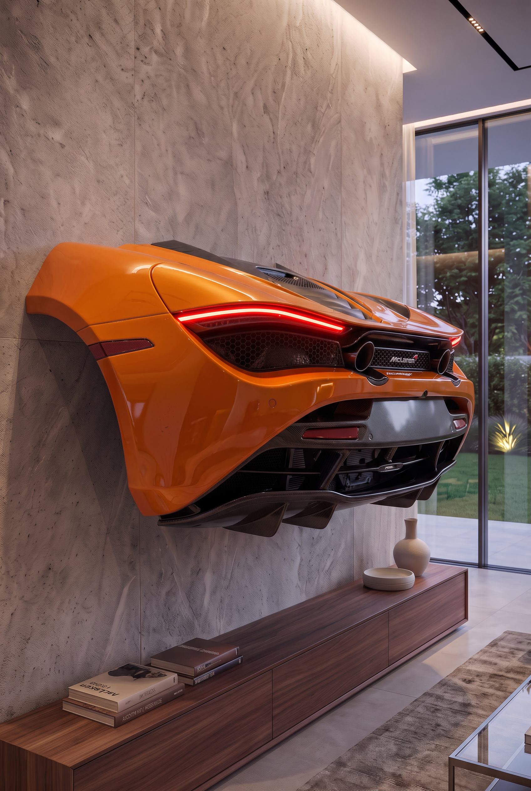 McLaren 720 Heck - Beleuchtetes 3D Wandobjekt