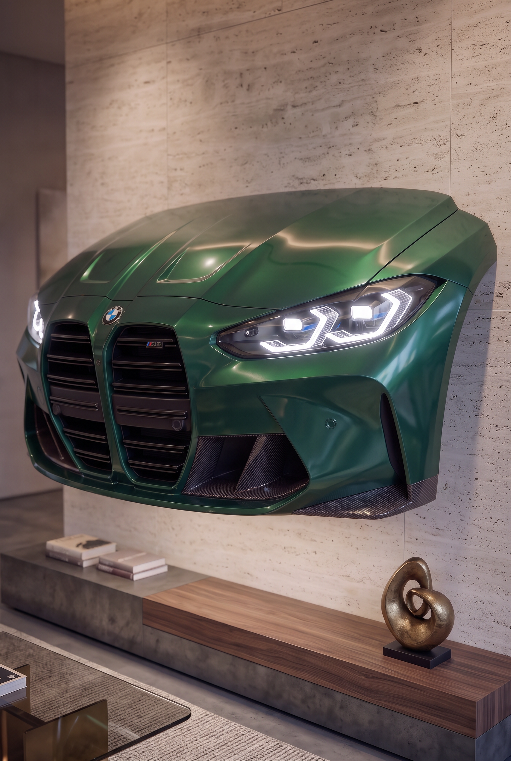 BMW M3/4 Front – Beleuchtetes 3D Wandobjekt